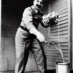 Image of Joseph Stalin doing the ice bucket challenge