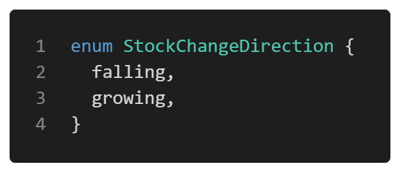 Stock change direction enumeration