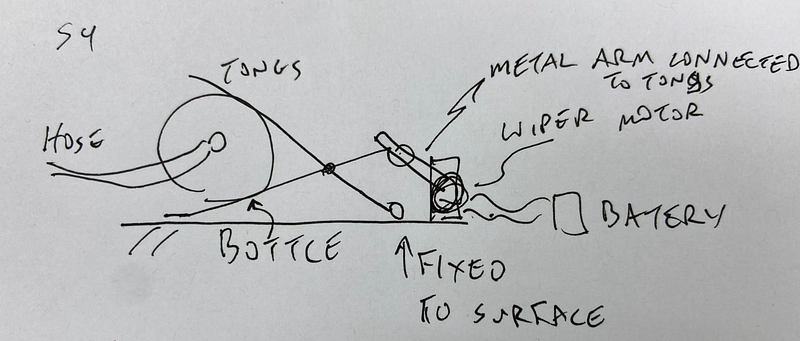 Sketch of MacGyver's ventilator design