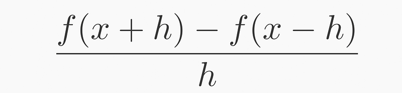 Summation leading back to derivative definition