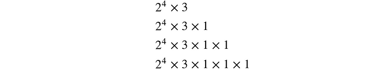 Example of multiple factorizations