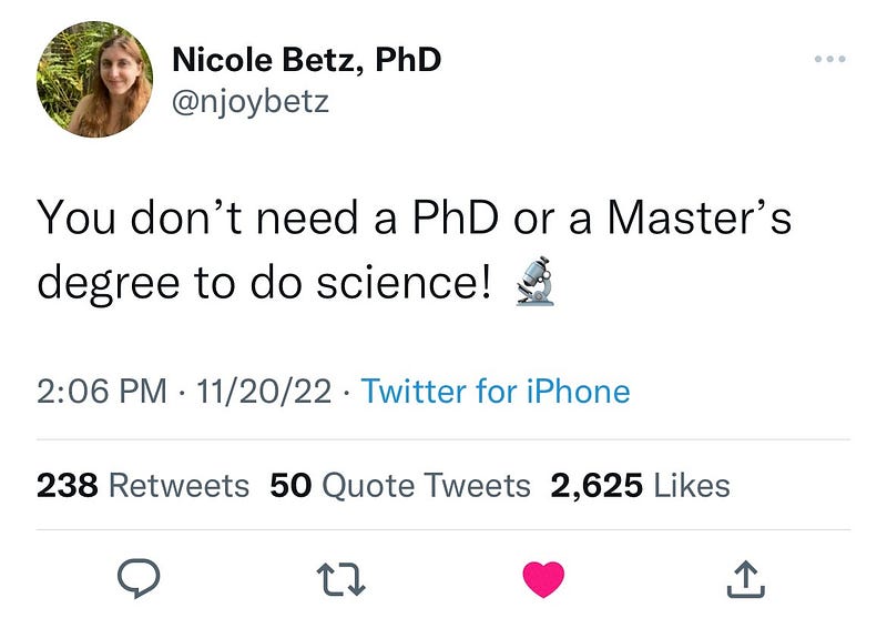 Disagreement on the necessity of PhDs