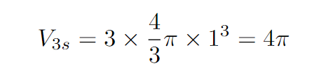 Volume formula for spheres