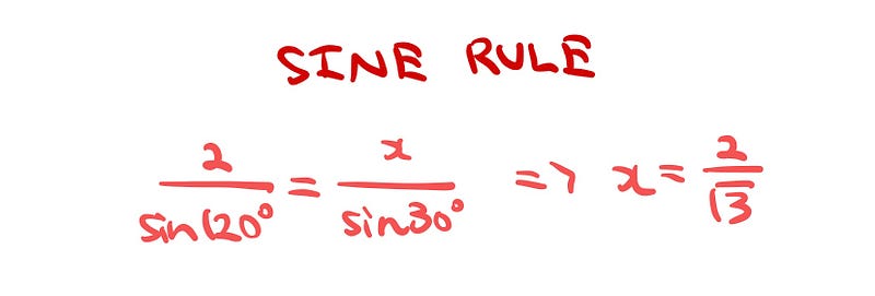 Triangle formed by sphere centers