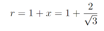 Radius calculation of the cylinder