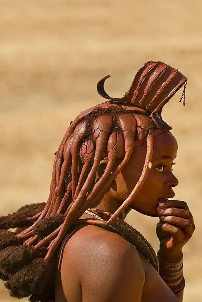 Himba women's otjize paste