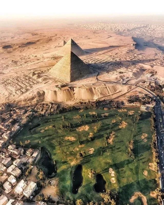 Golf course near the pyramids