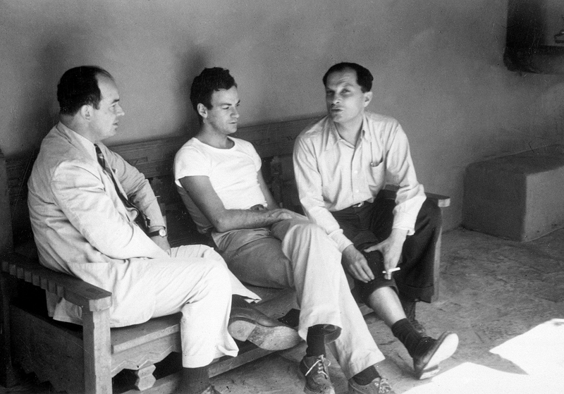 Feynman with fellow scientists at Los Alamos