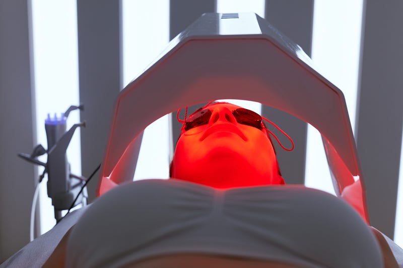 Red Light Therapy device in action