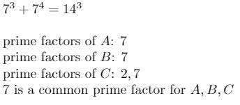 Another Example for Beal's Conjecture