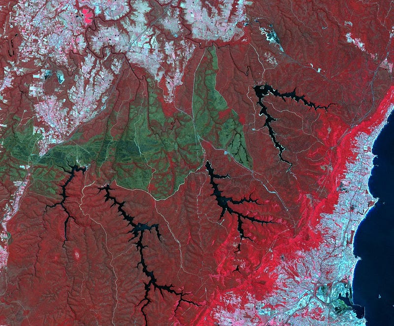 Satellite Image of Australian Wildfires