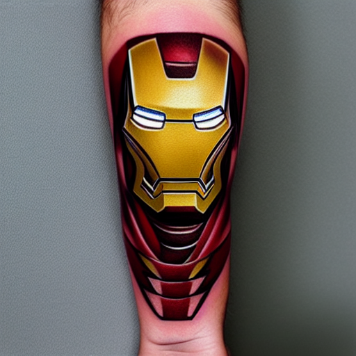 AI-Generated Iron Man Tattoo Design