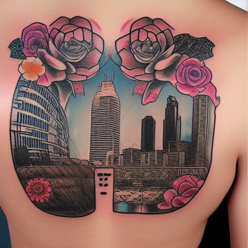 AI-Generated City Tattoo Design