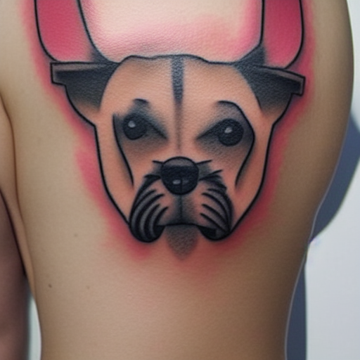 AI-Generated Dog Tattoo Design