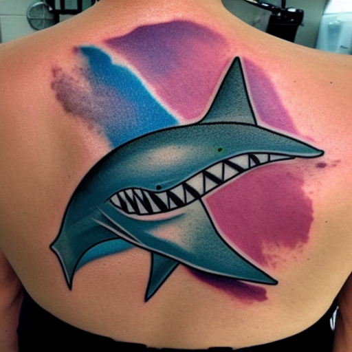 AI-Generated Shark Tattoo Design