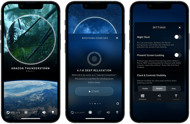 Portal app showcasing immersive features