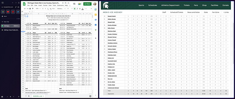 Using Split View in the Arc browser