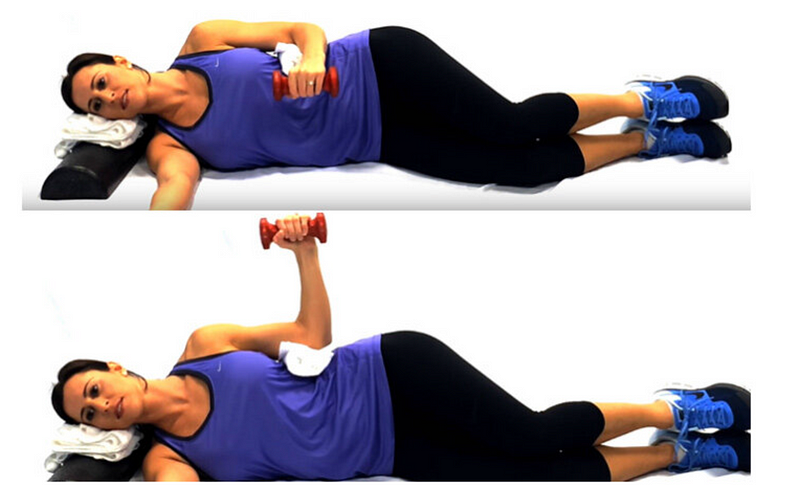 Side-Lying Dumbbell External Rotations Exercise Demonstration