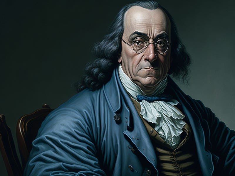 Portrait of Benjamin Franklin, American Founding Father