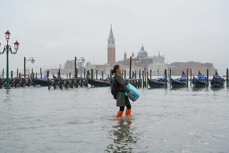 Flooding in Venice's Piazza San Marco