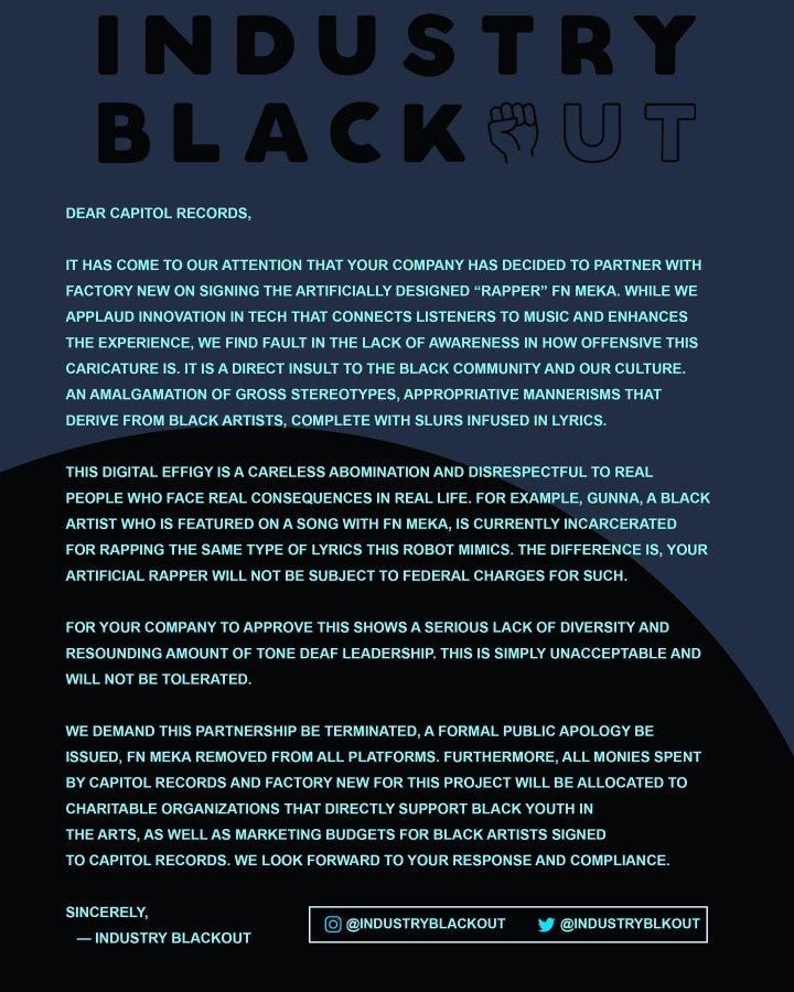 Industry Blackout's open letter to Capitol Records