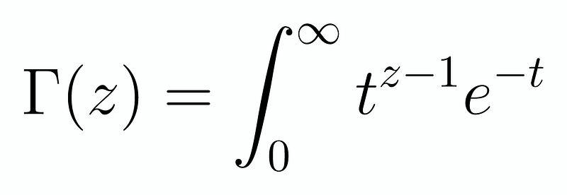 Gamma function representation