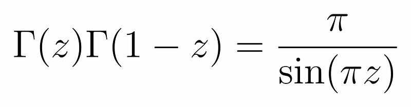 Euler's reflection formula