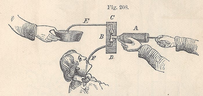 A vintage 1879 science textbook cover illustration