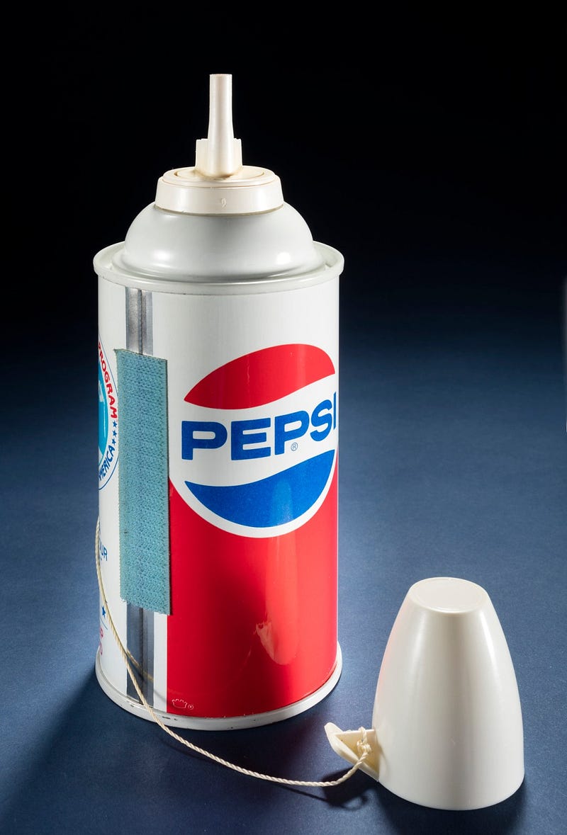 Pepsi can designed for space missions