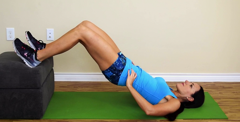 Strengthening glute bridge exercise