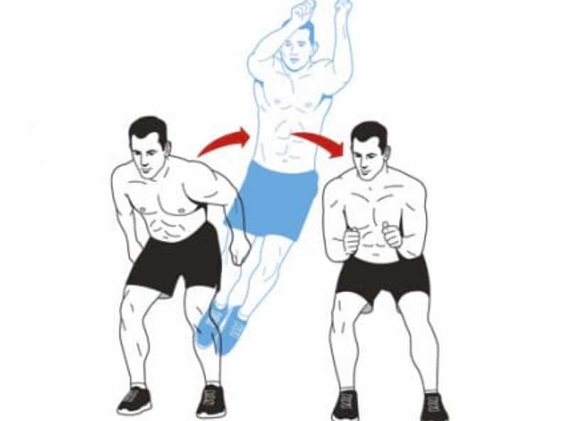 Lateral movement squat exercise