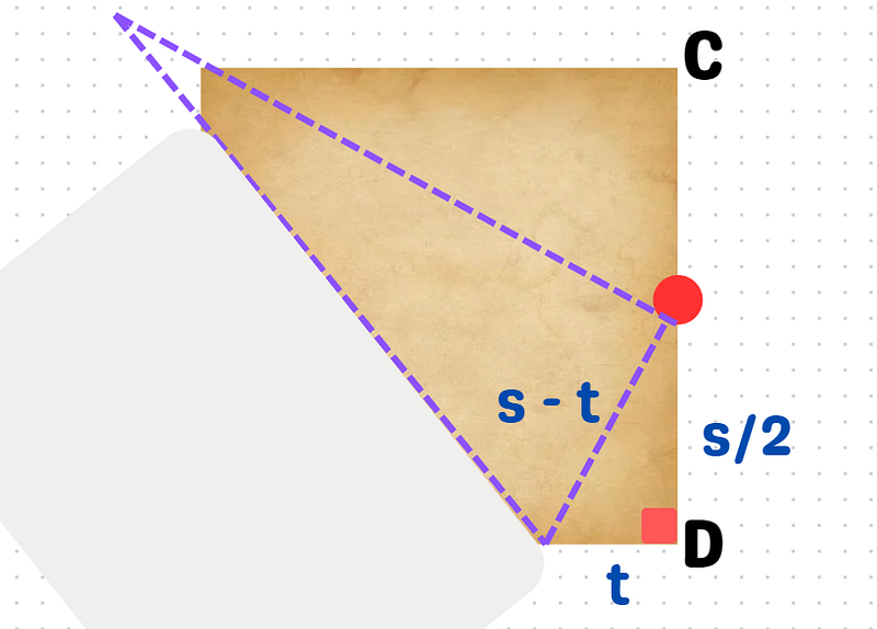 Paper folding demonstration diagram