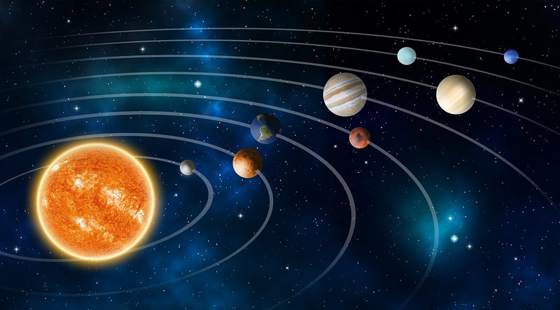 Artist’s rendering of our Solar System.