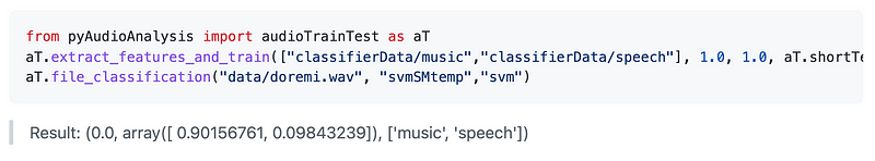 pyAudioAnalysis library